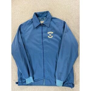 St‎ Andrews Scotland Stitched Logo Vintage Golf Jacket (Men's Small) Blue